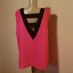 Modamix pink/blk blouse.  Sz 26w